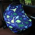 thumbnail image 7 of TANOFAR Car Seat Cover Boy, Dinosaur Carseat Canopy for Babies, Multi- use Breastfeeding Nursing Cover, DINO Baby Shower Stuff for Newborn, 7 of 7