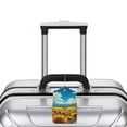 thumbnail image 5 of Pofeuu Field Bicycle Young Sunflower Print Luggage Tags, Privacy Cover ID Label with Stainless Steel Loop and Address Card for Travel Bag Suitcase-4 PCS, 5 of 5