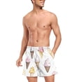 thumbnail image 3 of FORMRS Mens Swim Trunks Mesh Liner Quick Dry Casual Beach Board Shorts with Pockets, Sizes S-2XL, Ice Cream Pattern, 3 of 9