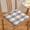 F, variant on HCBY Checkered Linen Chair Cushion, Thick Sponge Filling, Detachable Washable Cover, Anti-Slip Strap, Comfortable Pad for Dining & Office