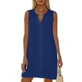thumbnail image 2 of Taqqpue Womens Plus Size Swimsuit Cover Up Blouse Sleeveless V Neck Button Down Shirt Dresses Tops Summer Beach Vacation Knee Length Bathing Suits Dresses Under 10 Dollars for Women, 2 of 9
