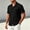 Black, variant on WIZUTIZ Men's Casual Button Up Shirt Solid Color Short Sleeve Lapel Lightweight Breathable Polyester Summer Top for Outdoor Daily Exercise Mens Fashion