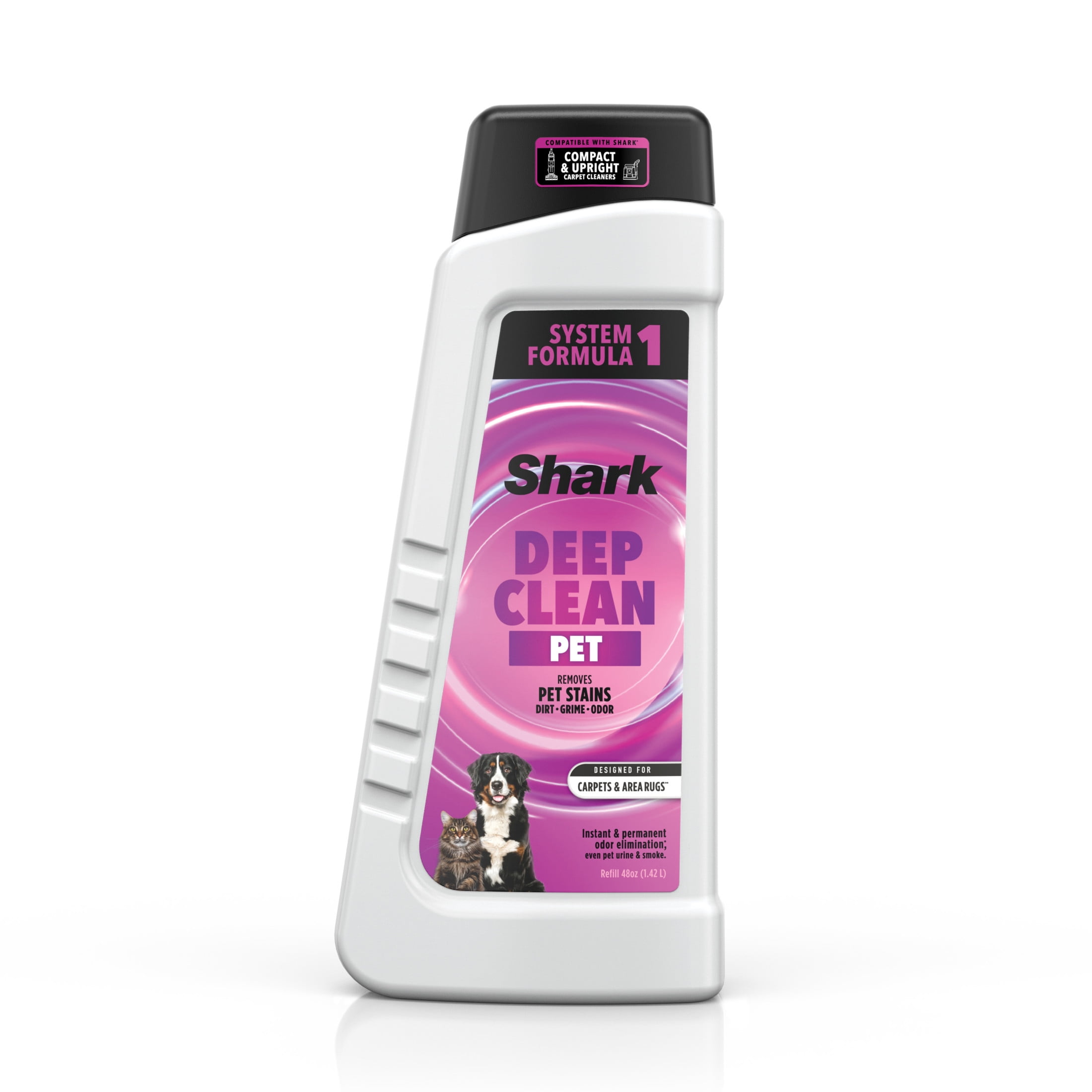 (4 pack) Shark Deep Clean Pet Formula 48 oz for Upright & Portable Carpet Cleaners