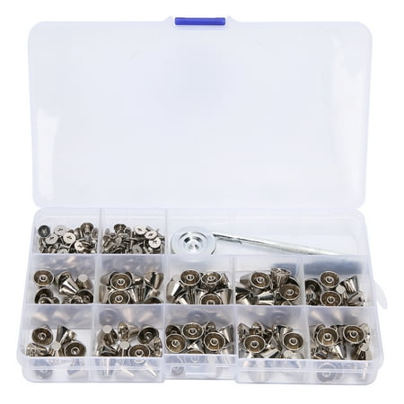 

Punk Rivets Bucket Shape Spikes Zinc Alloy Craft Making Accessories with Installation Tool