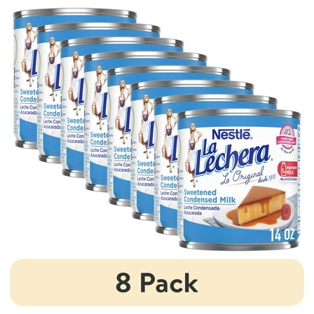 (8 pack) Nestle La Lechera Sweetened Condensed Milk for Thanksgiving Baking, 14 oz Can