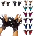 thumbnail image 3 of Pulseras de plumas Tobilleras de plumas de moda Pulseras de plumas para mujeres y niñas, 3 of 4