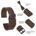 thumbnail image 6 of Uxcell Silicone Watch Band Quick Release Soft Rubber Watch Strap Brown/Black 22mm, 6 of 7