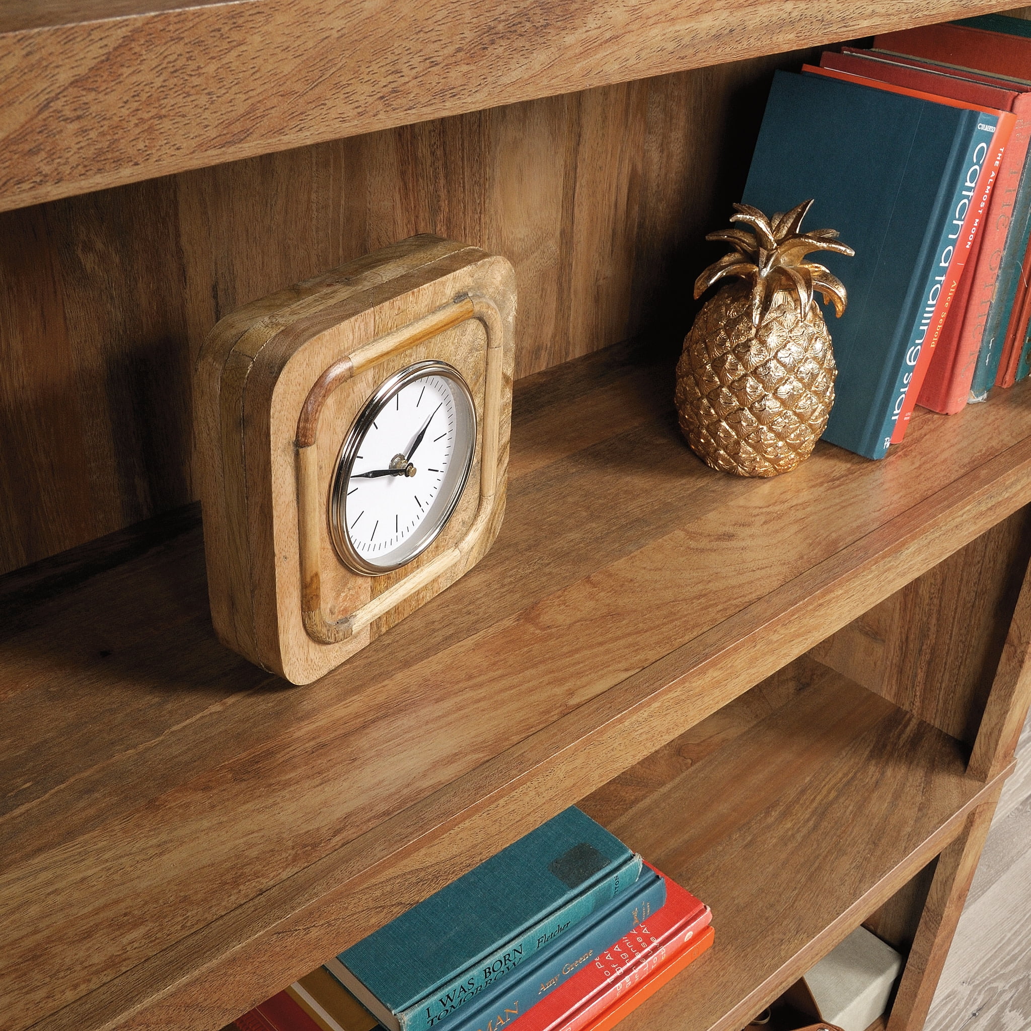 Sauder Engineered Wood 5-Shelf Tall Bookcase in Sindoori Mango/Brown