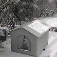 thumbnail image 4 of Lit pour Lapin Imperméable et Résistant à la Pluie, Abri Pliable pour Chat Extérieur, Maison pour Chat Sauvage Imperméable 33CM, 4 of 9
