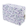 thumbnail image 1 of 1 Pc Bolsa de Cosméticos Octagonal Floral para Mujeres para Vacaciones y Viajes de Negocios de Poliéster Morado, 1 of 3