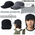 thumbnail image 4 of YooGuoGuo Hip Hop Flat Brim Brass Camp Hat Biker Board Cap Army Military Cadet Cap, 4 of 7