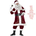 thumbnail image 2 of Disfraz de Papá Noel rojo para adultos, traje de lujo de terciopelo, conjunto de fiesta de Navidad para hombres, familia, Año Nuevo, traje de Papá Noel, navidad, 2 of 6