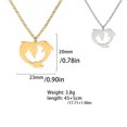 thumbnail image 4 of Collar clásico, lindos colgantes en forma de corazón, collares con dijes de animales de acero inoxidable a la moda, cadena de clavícula, Ropa, zapatos y accesorios Miscelánea Acero inoxidable Jumpingount AP014157-02, 4 of 6