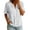 Gray, variant on Shirts for Women Summer Striped V-Neck Button Loose Casual Short Sleeve Tee