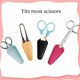 thumbnail image 4 of Vaina de Tijera Cubierta de Tijera de Cuero de Seguridad Funda Protectora de Tijera de Costura (12 Piezas de Colores), 4 of 5