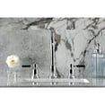 thumbnail image 3 of Kingston Brass KS8921DKL Kaiser Two-Handle 3-Hole Deck Mount Widespread Bathroom Faucet with Brass Pop-Up in Polished Chrome, 3 of 8