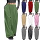 thumbnail image 1 of Pincandy Women's Fashion Casual Solid Color Ruched Elastic Waist Pants - Loose Fit for Outdoor Activities, 1 of 6
