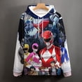thumbnail image 4 of Power Rangers Unisex Adult Hoodie Casual Hooded Sweatshirt Pullover Novelty 3D Printed Sweater Jacket 2XL, 4 of 8