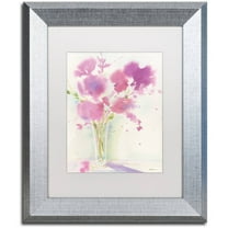 Trademark Fine Art 'Magenta Hues' Canvas Art by Sheila Golden, White Matte, Silver Frame