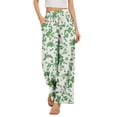 thumbnail image 2 of Delayuji Women's Wide Leg Pants Floral Printed Palazzo Pants High Waisted Casual Loose Straight Leg Pants with Pockets Womens Trousers, 2 of 6