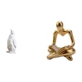 thumbnail image 1 of Pingüino Pensador, Figura De Resina, Escultura Abstracta, Adorno Decorativo Coleccionable Para Sala De Estar, Mesa, Dormitorio, Oficina, 1 of 8