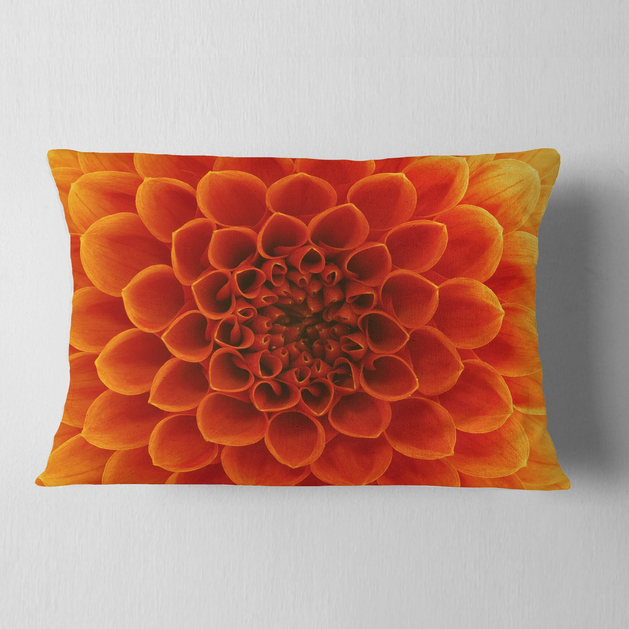 Designart 12" x 20" Yellow Polyester Throw Pillow