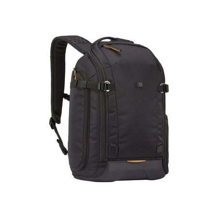 Case Logic - Viso Slim DSLR/Mirrorless Camera, Drone & Lens Backpack w/ Weather Resistant EVA Base, 16" Laptop Holder & Rain Cover - Black