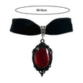 thumbnail image 5 of Kripyery Women Choker Vintage Gothic Water Drop Geometric Adjustable Dress Up Velvet Ladies Faux Gemstone Pendant Clavicle Necklace Jewelry Gifts, 5 of 7