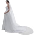 thumbnail image 5 of 1 Tier Pencil Edge Bridal Wedding Veil All Lengths 30/45/60/72/90/108, 5 of 6