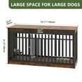 thumbnail image 3 of Uforic 55.1 Inch Large Dog Crate Furniture, Heavy Duty Wood Dog Kennel,Dog Cage with Sliding Doors, 2 Dog Bowl for Extra Large Dogs,Medium Dogs - Rustic Brown, 3 of 8