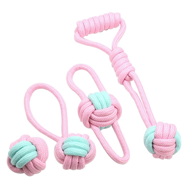 Juguetes de cuerda para mascotas, 4 piezas de juguete de cuerda para perros, cuerda para perros, cuerda para masticar para perros, estética elegante