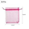 thumbnail image 2 of 50pcs Organza Bags 4x5 Inch Drawstring Favor Pouches Sheer Mesh Bag for Gift Jewelry Wedding Party Rose Red, 2 of 6