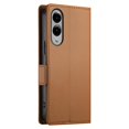 thumbnail image 3 of For Samsung Galaxy S25 Edge 5G Wallet Case Flip Card Holder,PU Leather Side Buckle Magnetic Frosted Women Men Cover,Brown,For Galaxy S25 Edge 5G, 3 of 7