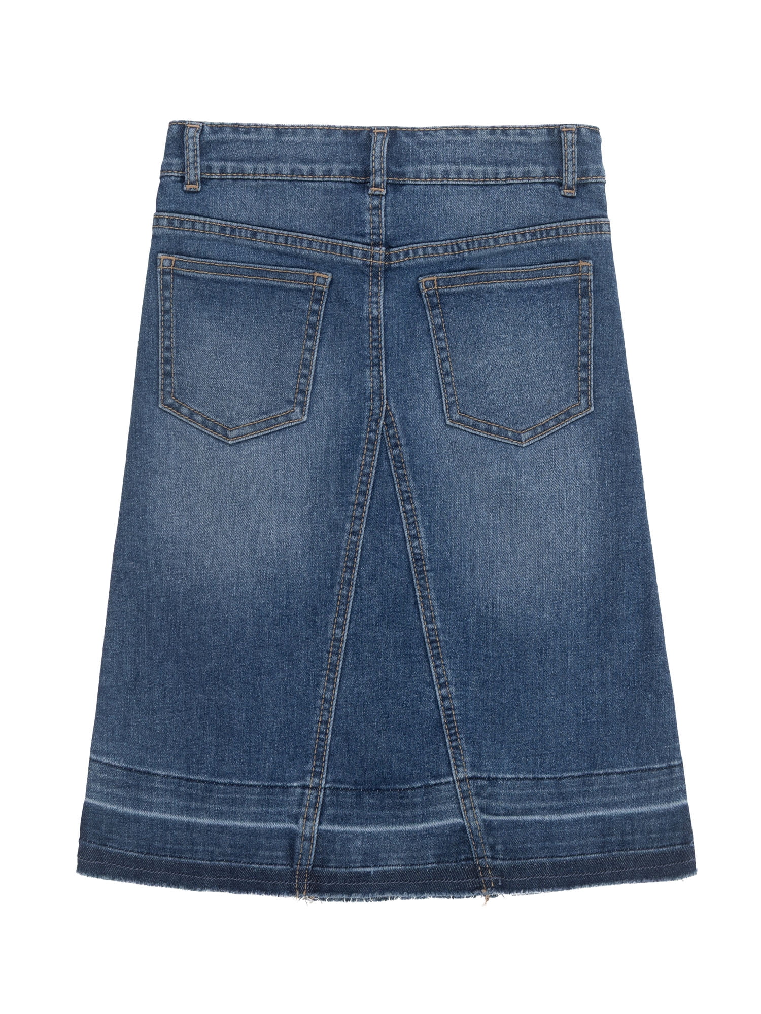 Wonder Nation Girls Denim Midi Skirt, Sizes 4-18