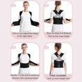 thumbnail image 3 of Adjustable Back Posture Belt Office Home Gym Unisex - Back Straightener Posture Corrector, Shoulder Brace Posture, Scoliosis Lower Back Brace, 3 of 4