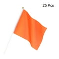 thumbnail image 3 of Orange Flag Stick, Hand Held Small Mini DIY Flag 8.2x5.5 Inch Rectangle 25 Pcs, 3 of 5