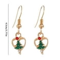 thumbnail image 2 of BNNG Christmas Dangle Earrings Christmas Tree Bell Earrings Christmas Creative Holiday Party Earrings Jewelry Hoop Earrings Women Snowman Earrings Holiday Party Earrings, 2 of 3
