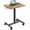brown, variant on Modern Portable Rolling Computer Desk, 19 Inch Tabletop, Height Adjustable Standing Workstation for Home and Office