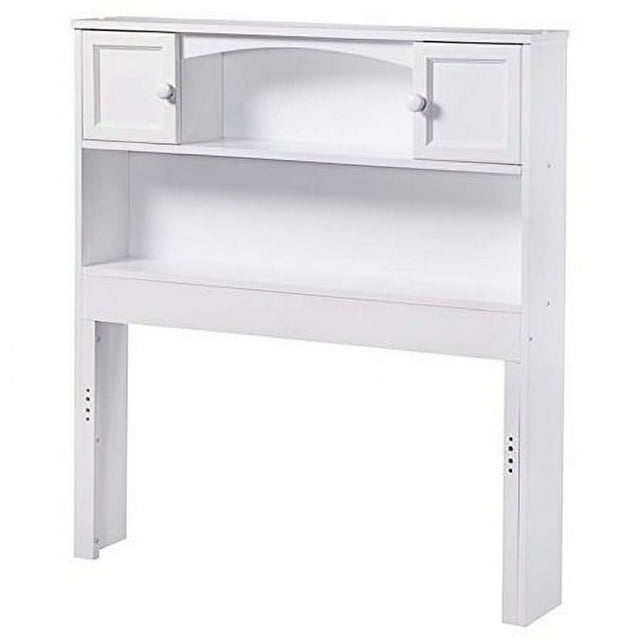 Tête de Lit Bibliothèque Simple en Blanc