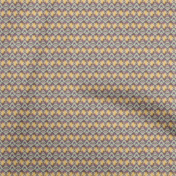 oneOone Cotton Poplin Brown Fabric Tribal Sewing Material Print Fabric By The Yard 56 Inch Wide