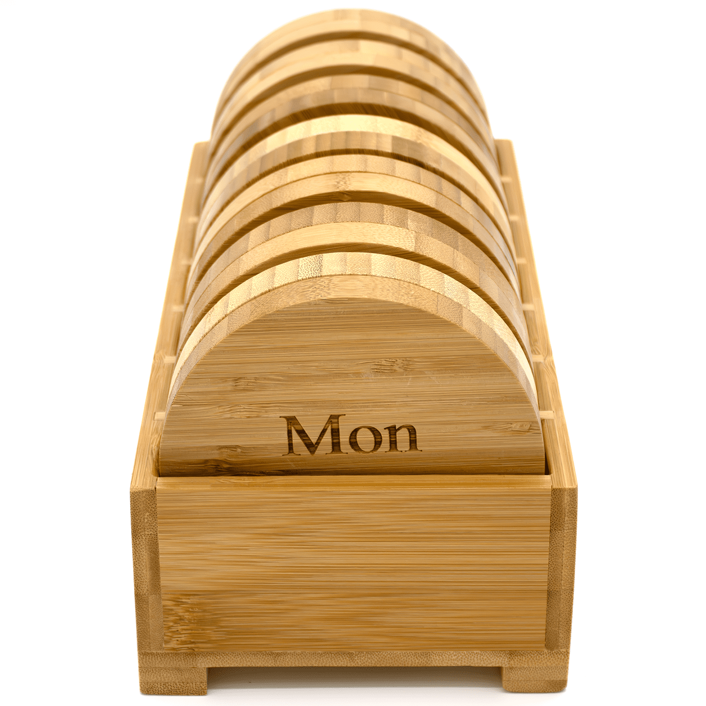 e-pill Bamboo Weekly Pill Organizer, 7 Day Pill Box for Tablets, Vitamins or Supplements