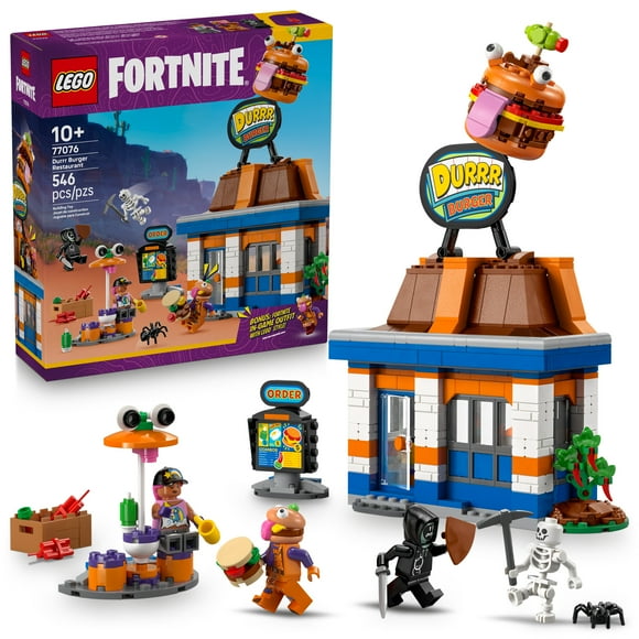 LEGO Fortnite Durrr Burger Restaurant Kids Toy - Video Game Building Set for Boys & Girls, Ages 10+ - Fortnight Minifigures Beach Boss, Grimy, and More - Gift Idea for Birthdays & Gaming Fans - 77076