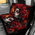 thumbnail image 4 of Binienty Sugar Skull Girl Car Seat Covers Front and Back Full Set 4 Piece Automotive Seat Covers Highback Vehicle Bucket Cushion Cover Stretch Fabric Easy to Install Auto Interior Decor Accessories, 4 of 5