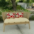 thumbnail image 3 of Jordan Manufacturing 18" x 12" Daelyn Cherry Red Floral Rectangular Outdoor Lumbar Throw Pillow (2 Pack), 3 of 10