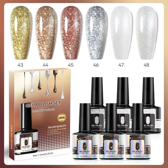EGNMCR Nail Polish Nail Night Gel Fluorescent Color Nail Oil Gel Phototherapy Gel Set Candy Color 45ml Nail oils