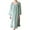 Peacock Blue, variant on Defitshape Women's Cotton Victorian Nightgown Vintage Sleep Dress Long Sleeve Pleated Lace Princess Elegant Nightwear Mid-length Ruffle Crew Neck White Medium