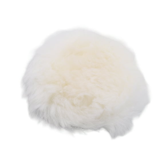 Unique Bargains 1pc 3" 75mm Universal Wool Polishing Buffing Pad Waxing Pad Car Drill Attachment Hook Loop Wool White