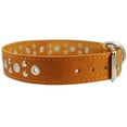 thumbnail image 3 of Genuine Leather Studded Dog Collar 22"x1.4" Tan Fits 14.5"-18" Neck, 3 of 3