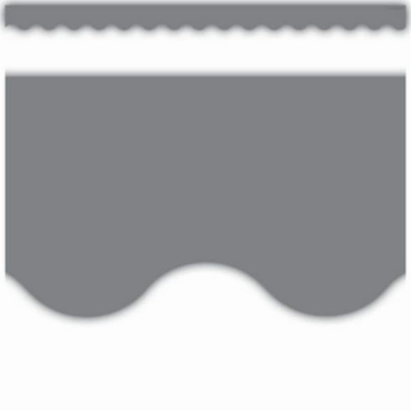 Teacher Created Resources Gray Scalloped Border Trim, 35 Feet Per Pack, 6 Packs