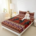 thumbnail image 4 of Feelyou Western Boho Aztec Bed Sheets, Cowgirl Cowboy King Sheets, 4-Piece, 4 of 7